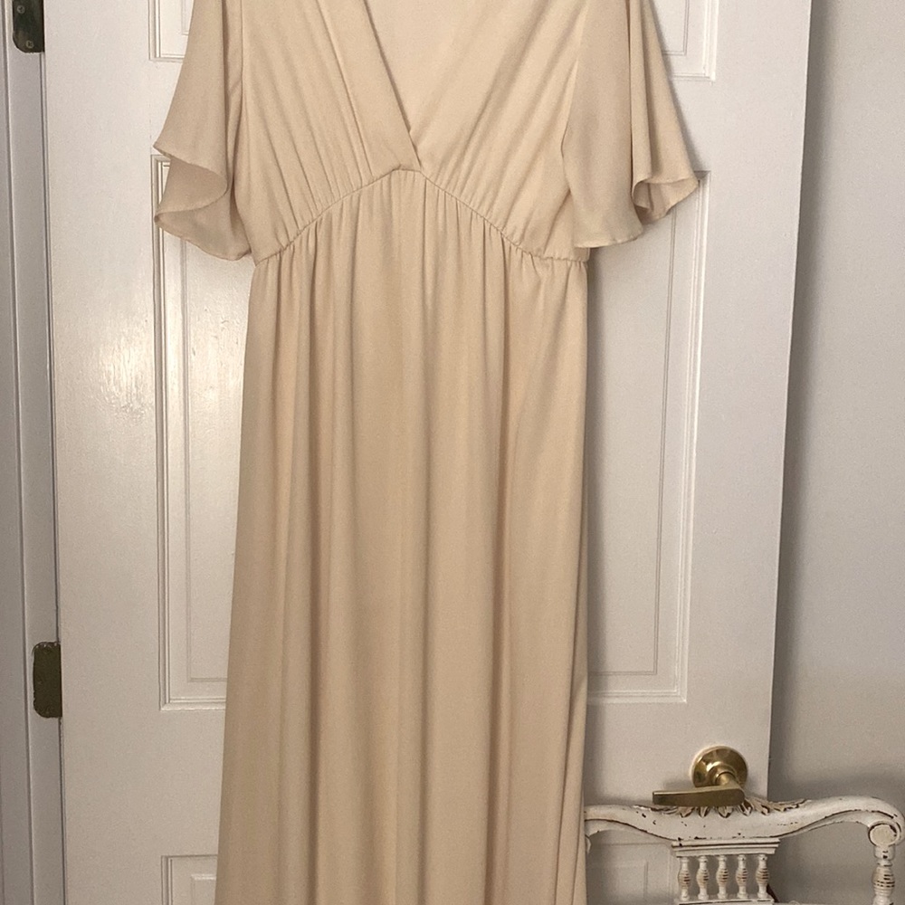 Pinkblush Cream Maxi Dress